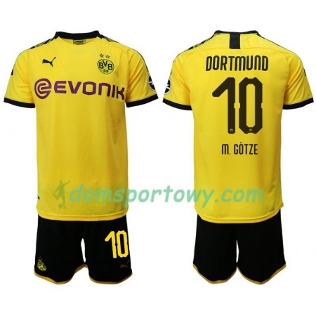 Koszulka Borussia Dortmund Mario Gotze 10 Dziecięcy Domowe Koszulki Piłkarskie 2019-2020 Krótki Rękaw
